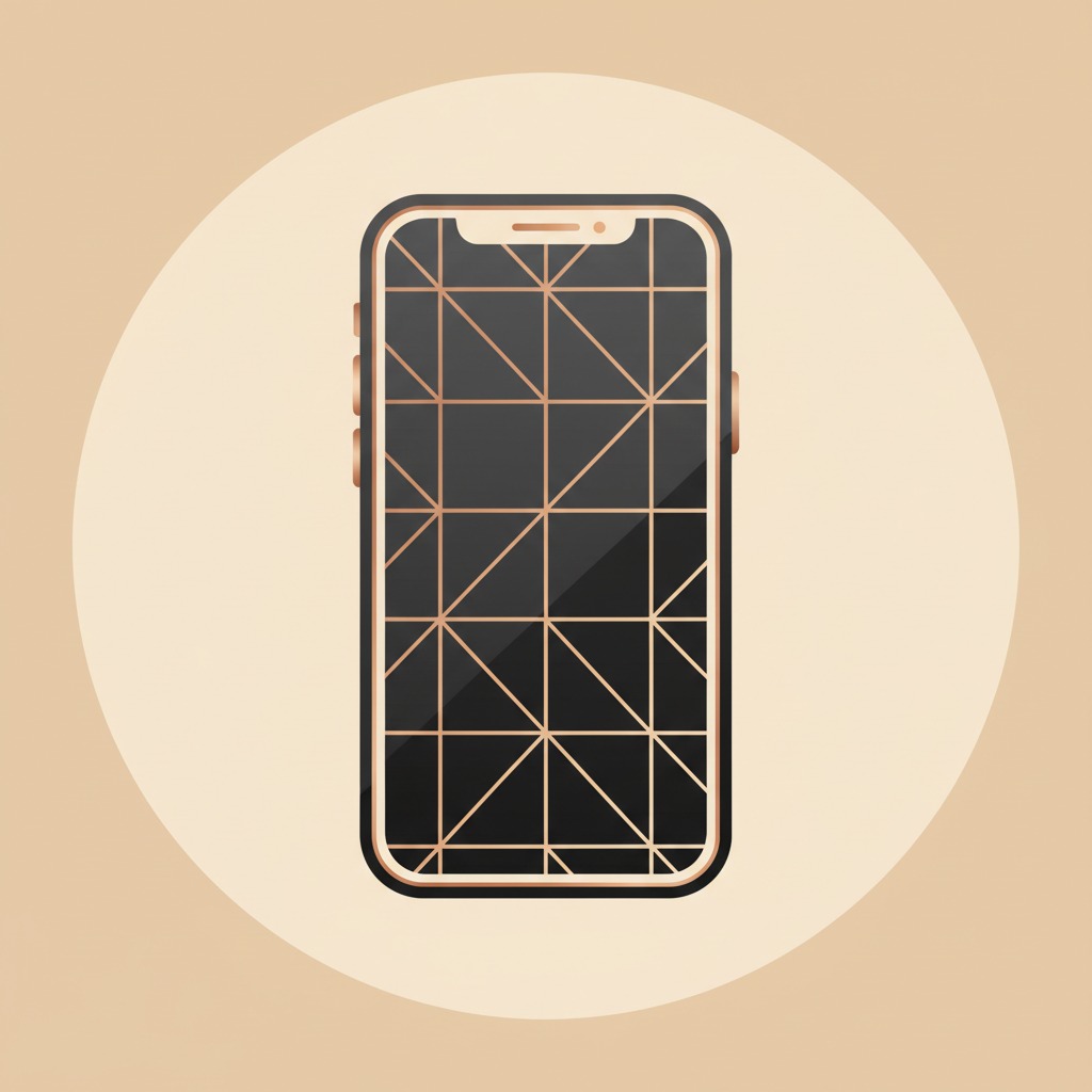 Me gustaría cambiar esta imagen por otra tipo icono donde se observe un celular, manteniendo el estilo de la imagen de la cuadricula contigua, preferiblemente con fondo liso sin textura, me gustaría que cuente con colores predominantes como: Grafito Premium #121212, Negro cálido #1F2931, Cobre suave #C79A68, Beige cálido #E6DED2, Blanco cálido #FAF8F5.
Sensación:
premium cálida elegante